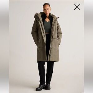 Quince Olive Green Women's Parka Coat